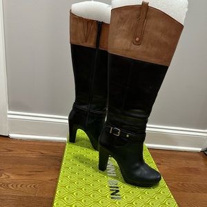 Gianni Bini Jori 2 tone boots Black and tan